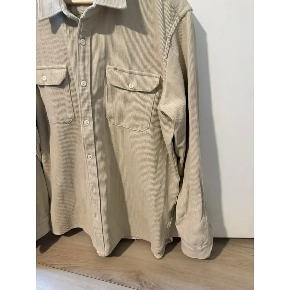 Levi's Standard Corduroy Overshirt | Stone Beige Button-Up | XL ✨